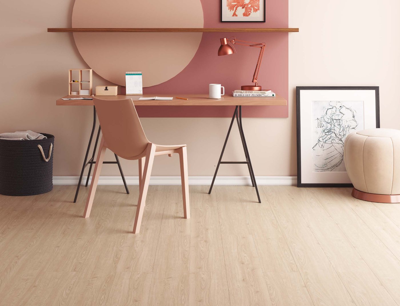Ambiente decorado com piso Durafloor linha Nativa