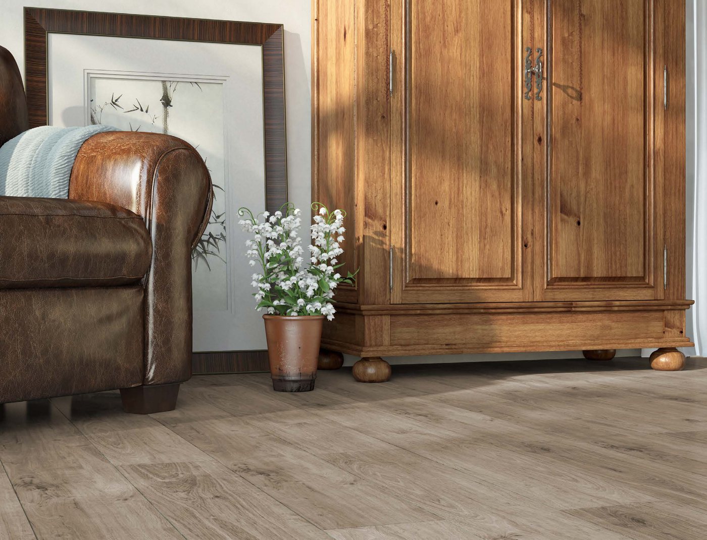 Ambiente decorado com piso Durafloor linha Studio