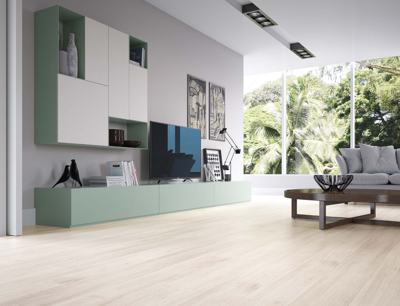 Ambiente decorado com piso Durafloor linha Urban